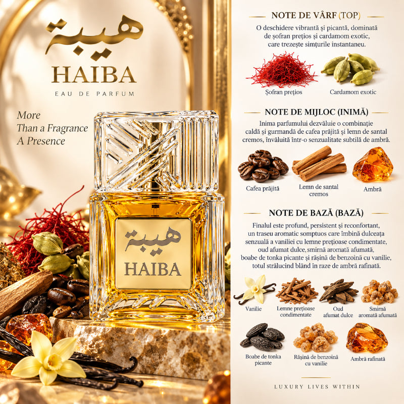 HAIBA Eau de Parfum 100 ml – Esența Regalității și a Misterului Oriental