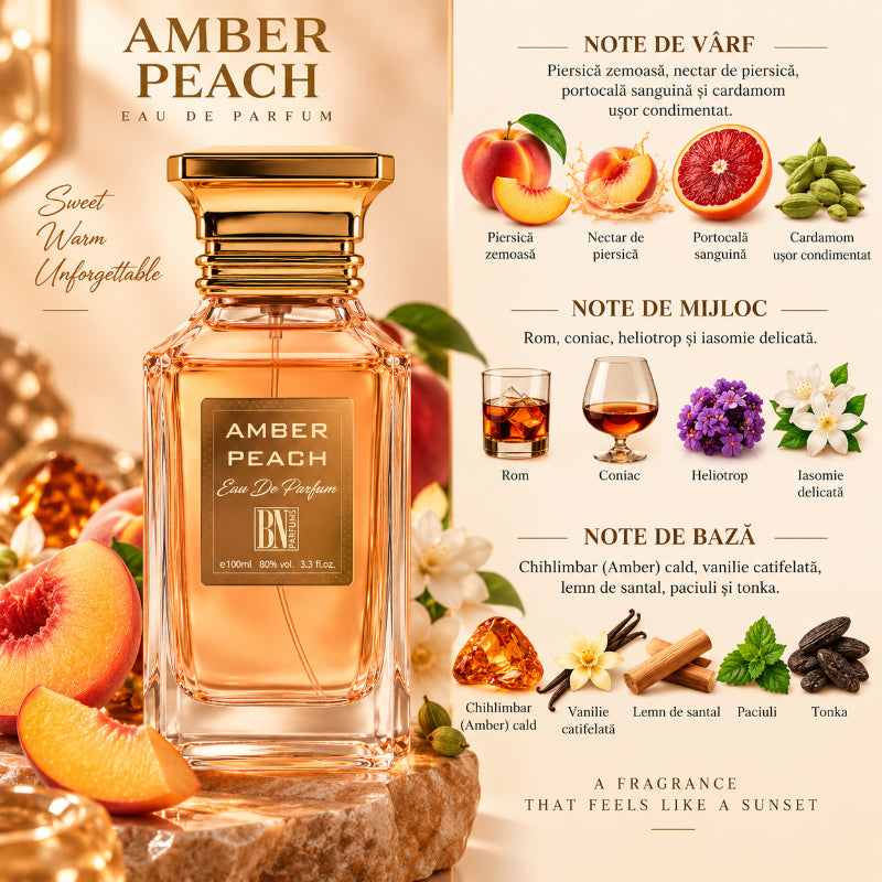 Amber Peach BN Perfume – Eau de Parfum 100 ml Unisex cu înclinare feminină