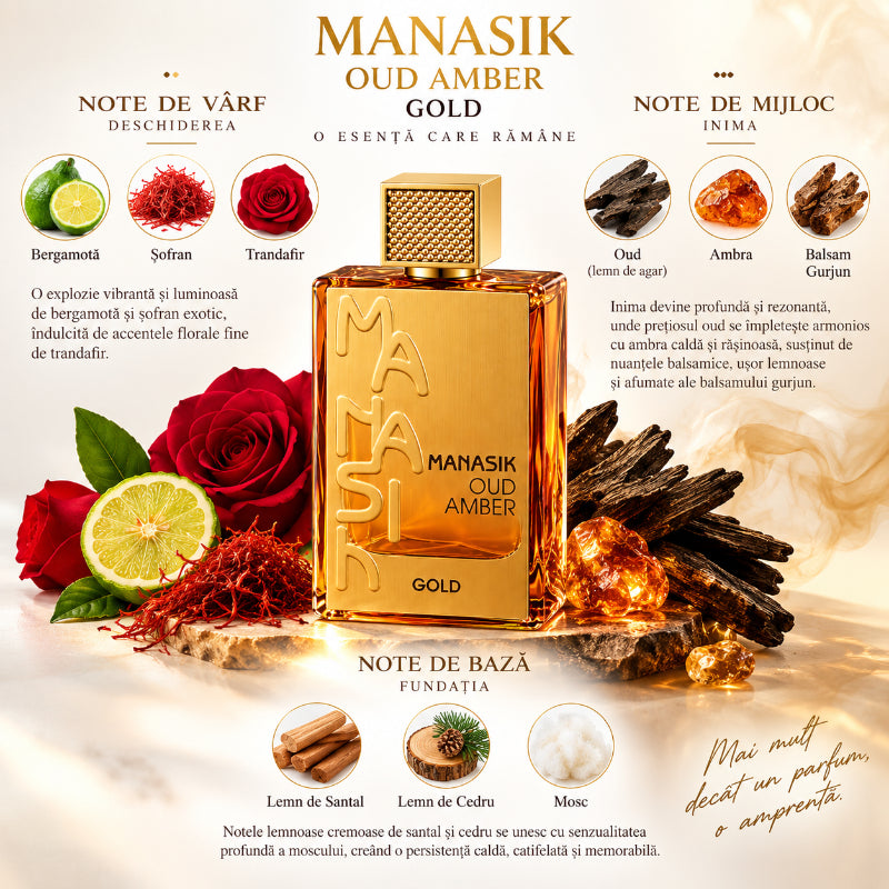 Eau de parfum Manasik Oud Amber Gold, 100 ml, Unisex