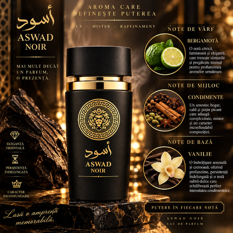 Apa de Parfum Aswad Noir, 100ml , Barbati