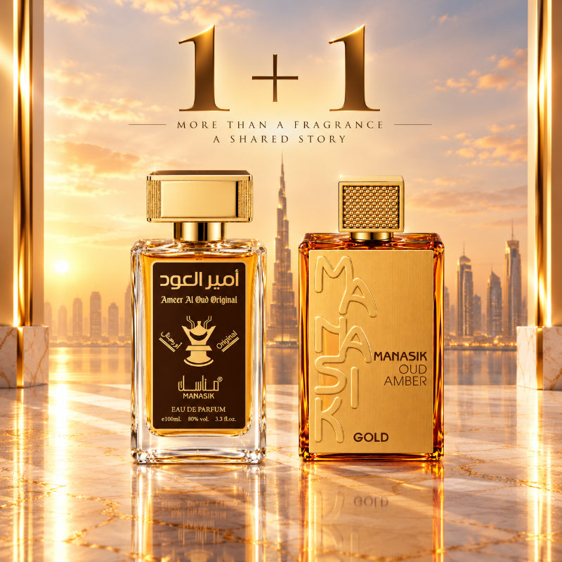 SET PARFUMURI UNISEX 1+1 – AMEER AL OUD ORIGINAL + OUD AMBER GOLD