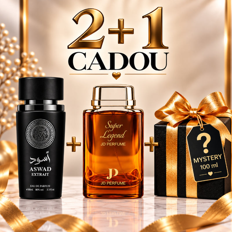 SET PARFUMURI BĂRBAȚI 2+1 MYSTERY – ASWAD EXTRAIT + SUPER LEGEND + 1 PARFUM MYSTERY CADOU