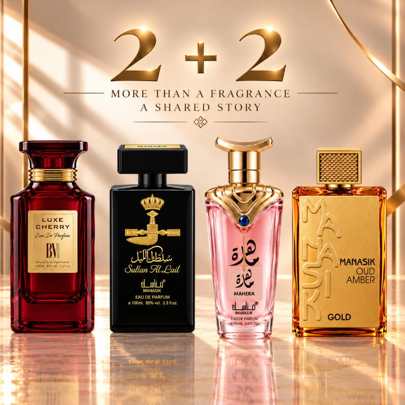 SET CADOU UNISEX 2+2 – LUXE CHERRY + SULTAN AL LAIL + MAHERA + OUD AMBER GOLD