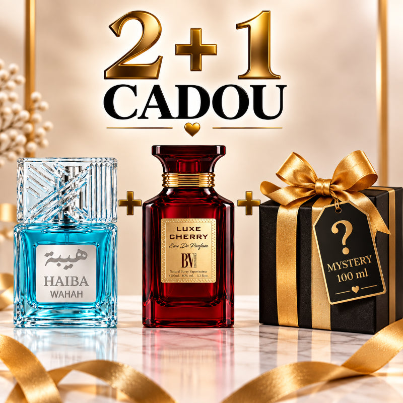 SET PARFUMURI UNISEX 2+1 MYSTERY – HAIBA WAHAH + LUXE CHERRY + 1 PARFUM MYSTERY CADOU