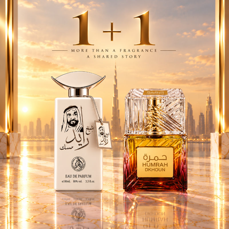 SET PARFUMURI BĂRBĂTEȘTI 1+1 – SHEIKH ZAYED MUSK + HUMRAH DKHOUN