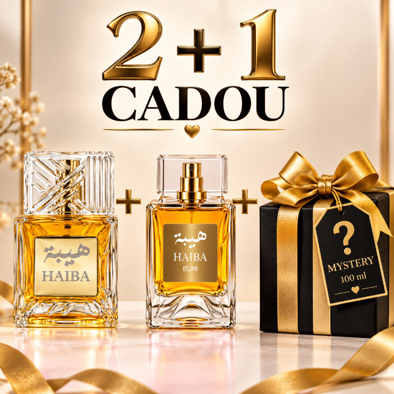 SET PARFUMURI UNISEX 2+1 MYSTERY – HAIBA + HAIBA BUNI + 1 PARFUM MYSTERY CADOU