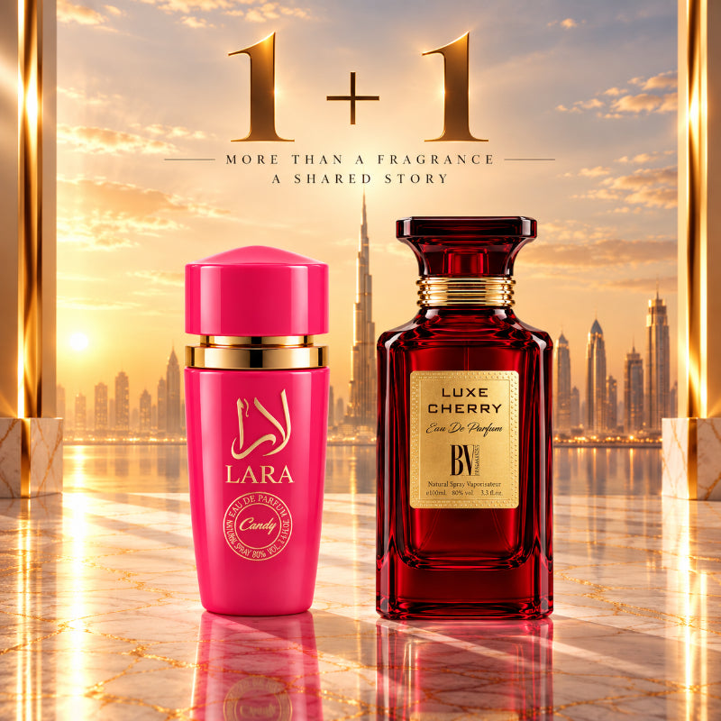 SET PARFUMURI DAMĂ 1+1 – LARA CANDY + LUXE CHERRY