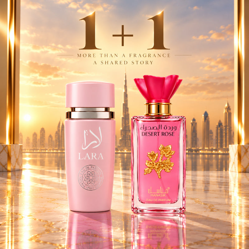SET PARFUMURI DAMĂ 1+1 – LARA PINK + DESERT ROSE