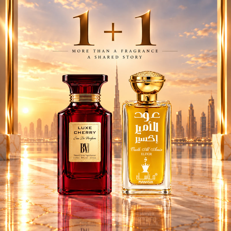 SET PARFUMURI UNISEX 1+1 – LUXE CHERRY + OUD AL AMIR ELIXIR
