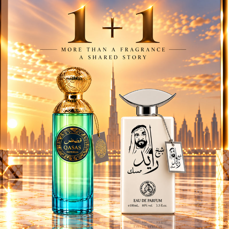 SET PARFUMURI BĂRBAȚI 1+1 – QASAS IMPERIAL + SHAIKH ZAYED MUSK