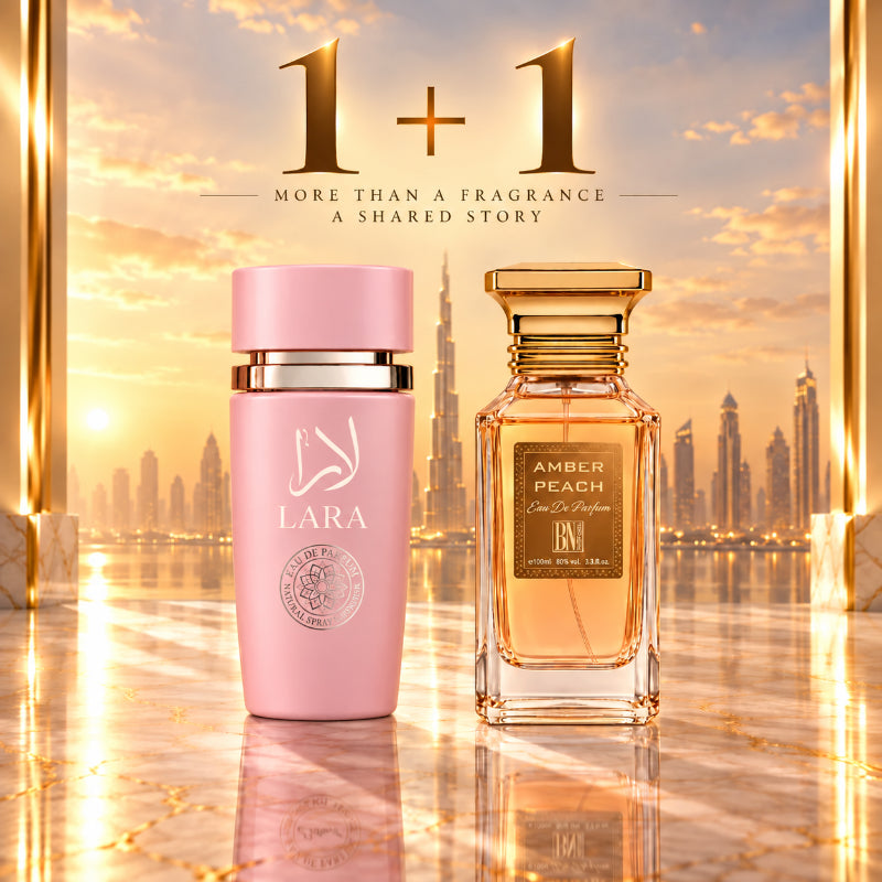 SET PARFUMURI DAMĂ 1+1 – LARA PINK + AMBER PEACH